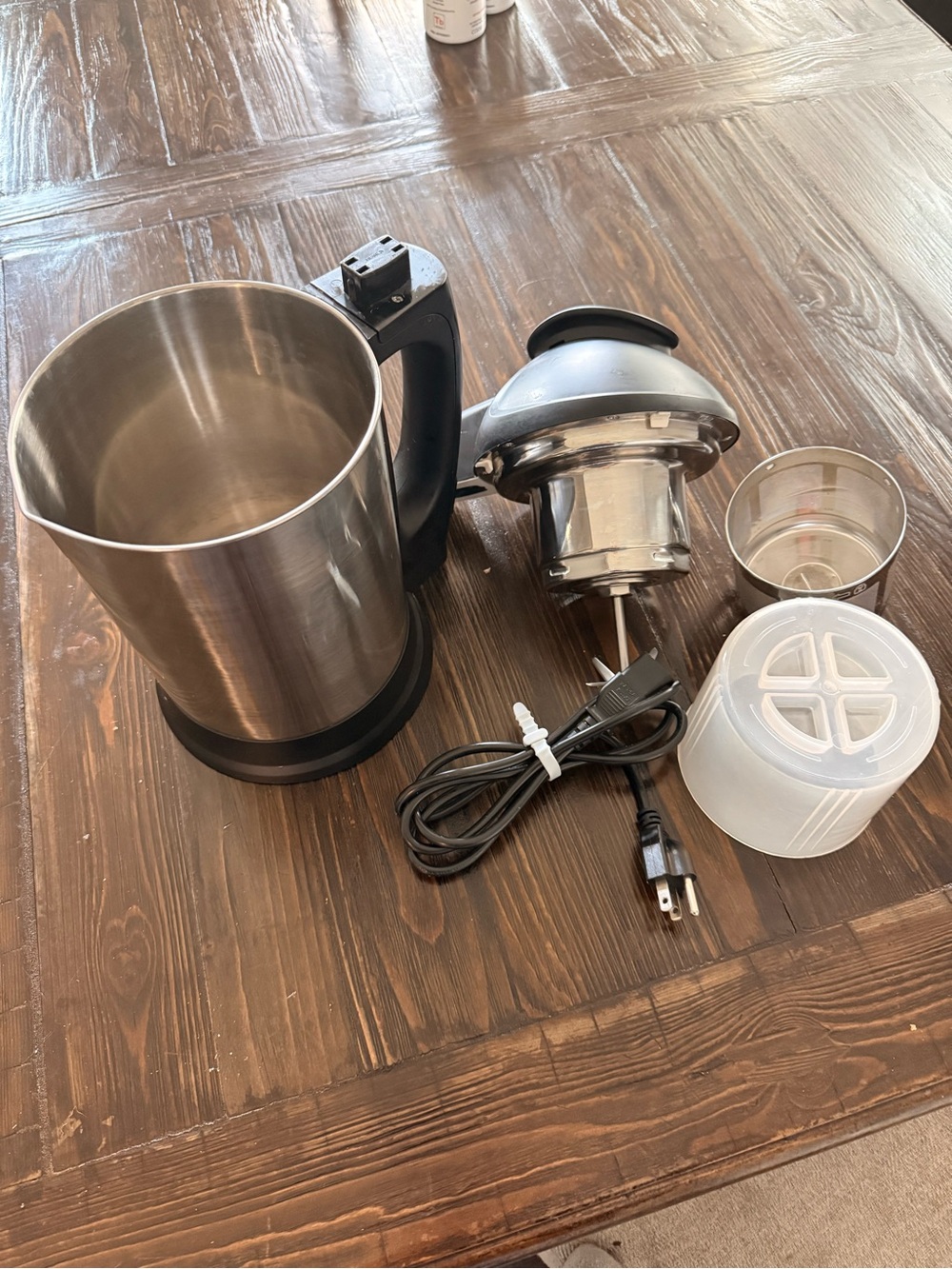 Electric Stainless Steel Milk Frother - Silver